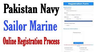 Online Registration Process For Pak Navy Sailor Marine  How to Apply Online For Sailor Marine