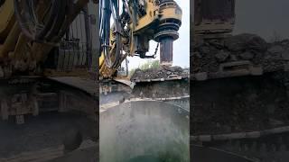 Awesome CAT 349D Drill Rig Augering Footers