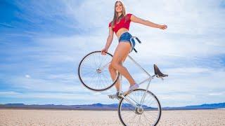 Unbelievable Bike Tricks in the Desert - Photo shoot behind the scenes - Violalovescycling