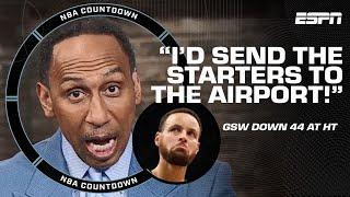 Stephen A. reacts to Celtics record halftime lead over GSW EPIC BUTT WHOOPING  NBA Countdown