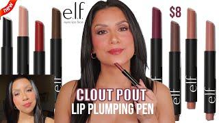 *new $8* e.l.f. COSMETICS POUT CLOUT LIP PLUMPING PEN + NATURAL LIGHTING SWATCHES  MagdalineJanet