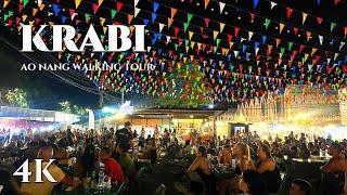 4K WALK Walking in Krabi Ao Nang Nightlife on April 2024 l Thailand