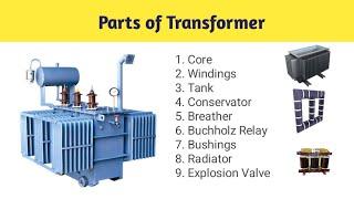 Transformer Parts Name And Function  Parts of Electrical Transformer and its Function In Hindi