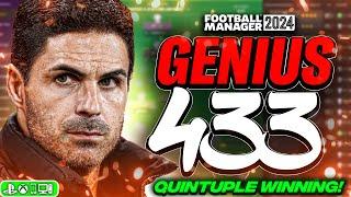 Artetas GENIUS 433 FM24 Tactics  x5Winning  Best FM24 Tactics