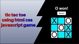 Create Tic-Tac-Toe Game With HTML CSS And Javascript  JS Game