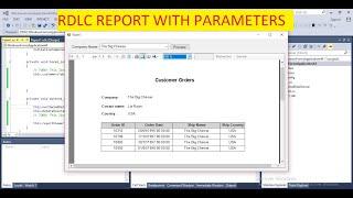 Create RDLC Report with Parameters - C#