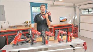 Why does a carpenter use so many different nail guns?