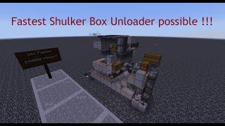 Tutorial Fast Shulker Box Unloader. 16x hopperspeed  144000 ItemsH