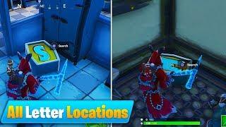 All N O M S Search the letter Locations - Week 4 Challenges Guide Fortnite Season 7