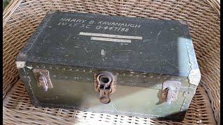 WW2 US Army Air Corps Foot Locker + Items Still Inside