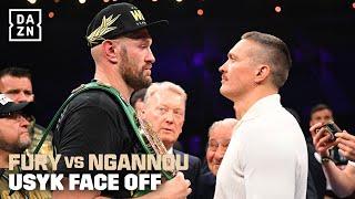 Tyson Fury and Oleksandr Usyk FACE OFF