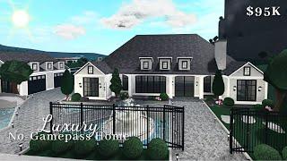 Bloxburg Luxury No-Gamepass Home part-1  House Build Roblox Realistic Home $95k