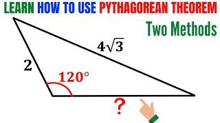 Can you apply the Pythagorean Theorem on an Obtuse Triangle?  #math #maths