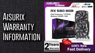 Aisurix Warranty Info. Sharing my RMA experience on an AMD RX 580 2048SP that I bought on Shopee PH.