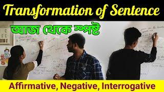 Transformation of Sentences Affirmative Negative & Interrogative Zero Tension On Transformation