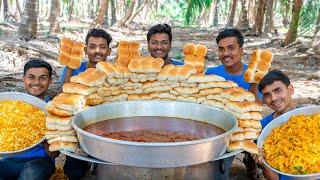 MISAL PAV  Kolhapuri Misal Pav Recipe  Street Food  Village Rasoi