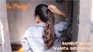 Bun Drop & Ponytail Making On This Gorgeous Hair  Hair Play Rambut Wanita Indonesia  Model 4