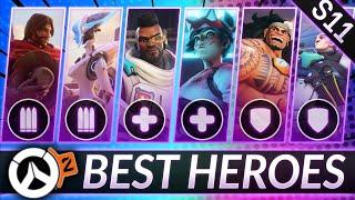 NEW BEST HEROES to MAIN for EVERY ROLE in SEASON 11 EASY WINS - Overwatch 2 Meta Guide