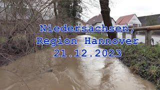 Sturmtief Zoltan Niedersachsen Region Hannover ► 21.12.2023 ► Regen Sturm Hochwasser