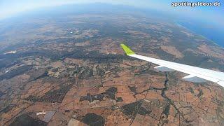 Onboard airBaltic A220 Palma de Mallorca PMI Landing 2023-07-29