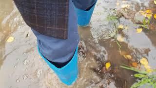 The Autumn Walk In Mud In Knee High Boots 5