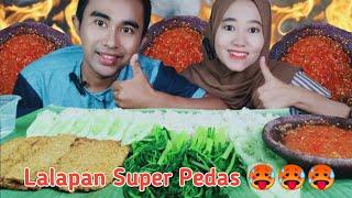 MUKBANG  LALAPAN TEMPE SEDERHANA ‼️SAMBAL SUPER PEDAS 