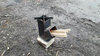 Печка ракета Компакт. Compact rocket stove.