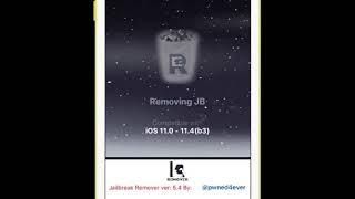 Jailbreak Remover 4 5 on my iPod iOS 11.2.1