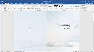 How to create sympathy card in Word