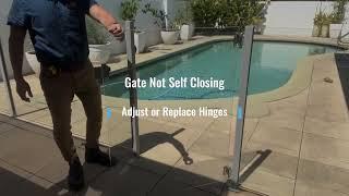 Non-Self Closing Gate  Swimming Pool Safety & Compliance Inspection  iCertified