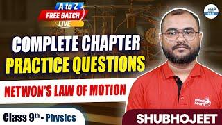 Complete Chapter Practice Questions  Newtons Law of Motion  Class 9 Physics  @InfinityLearn_910