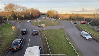 How to do roundabouts in the UK - watch to understand the way traffic flows around this roundabout