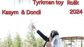 Wedding day  Kasym &  Dondi Касым ве Донди  Турмен тойы ролик 2024