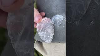 Will Quartz Make an Arrowhead? #crystals #knife #sculpture #survivalknife