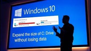 Expand the size of C Drive without losing and formatting data Windows 10 tips and tricks