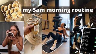 my realistic 5am morning routine gym edition