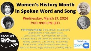 Womens History Month in Spoken Word and Song