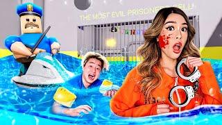 WE ESCAPED WATER BARRYS PRISON RUN IN ROBLOX OBBY