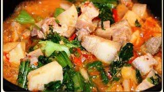 লাইশাক আৰু গাহৰি বইল  Boil pork with Lai Xaak Gai Choy  Lai Gahori Recipe  Assamese Pork Recipe