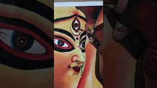 Maa Durga Acrylic painting #shorts #youtubeshorts
