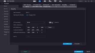 Dahua XVR TCPIP   Enable DHCP