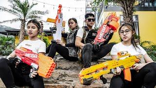 Nerf Gun War  Nerf Gun Fight Between Justice S.W.A.T Team Against Dangerous Black Hat Criminals