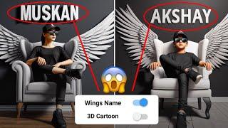 How To Create 3D Ai Wings Name Image  Trending Wings Name Video Editing  Bing Image Creator