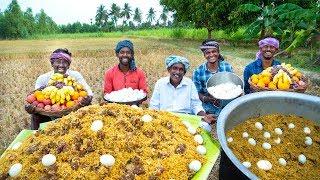 BIRYANI  MUTTON BIRYANI with Eggs  Traditional Biryani Recipe cooking in Village  Village Cooking