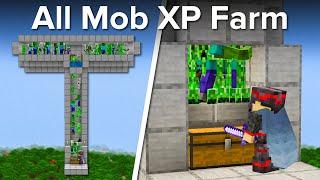 Minecraft EASY All Mob XP Farm - 46 Levels and 2000 Items Perh