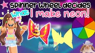 Wheel Decides what I MAKE NEON in Adopt Me *Garden Egg* Its Cxco Twins Grinding music