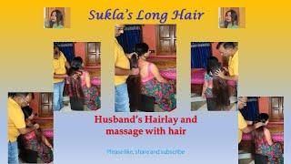 Suklas long hair-Husbands hairplay and massage with hairMembership link in Description Box