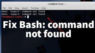 How to Fix  Bash  Command not Found in Linux