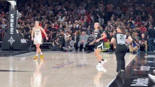 KATE MARTIN DEFENDS CAITLIN CLARK IN FIRST GAME AS ROOKIE FEVER VS ACES GAME HIGHLIGHTS