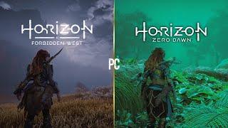 Horizon Forbidden West PC vs Horizon Zero Dawn PC  Graphics and Details Comparison